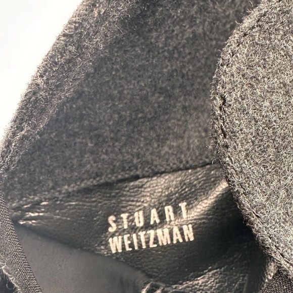 Stuart Weitzman Black & Gray 50/50 Textured Boots•Dark Academia•Steam Punk•Edgy - Picture 10 of 16